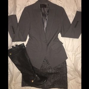 BCBG Grey Fitted Blazer